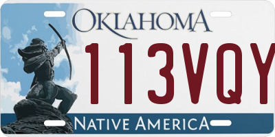 OK license plate 113VQY