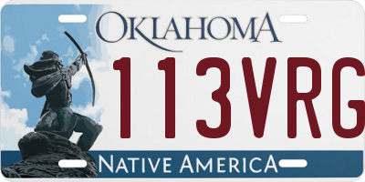 OK license plate 113VRG