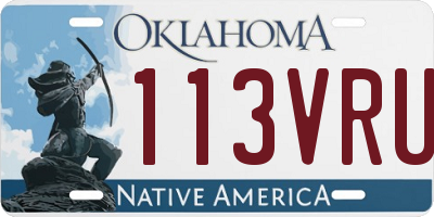 OK license plate 113VRU