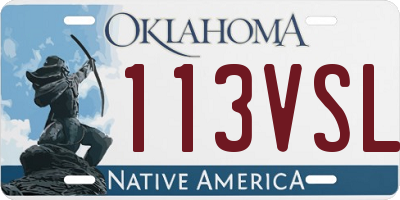 OK license plate 113VSL