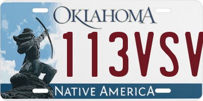 OK license plate 113VSV
