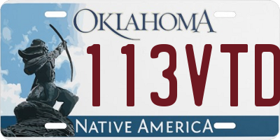 OK license plate 113VTD