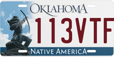 OK license plate 113VTF
