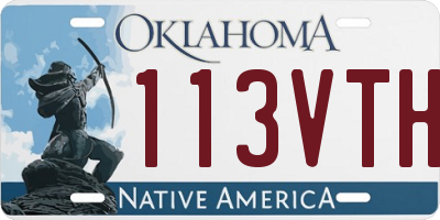 OK license plate 113VTH