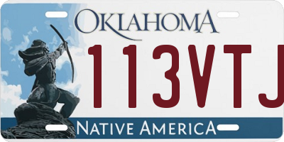 OK license plate 113VTJ