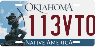 OK license plate 113VTO