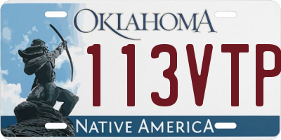 OK license plate 113VTP