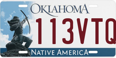 OK license plate 113VTQ