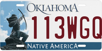 OK license plate 113WGQ
