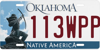 OK license plate 113WPP