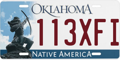 OK license plate 113XFI