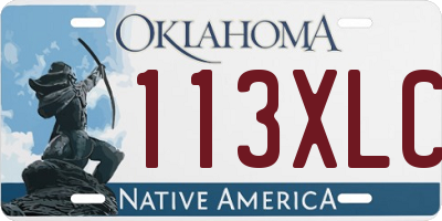 OK license plate 113XLC