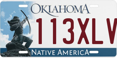 OK license plate 113XLV