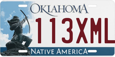 OK license plate 113XML