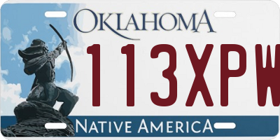 OK license plate 113XPW