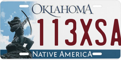 OK license plate 113XSA
