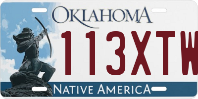 OK license plate 113XTW