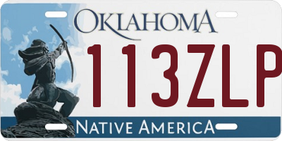OK license plate 113ZLP