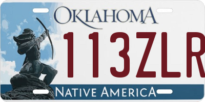 OK license plate 113ZLR