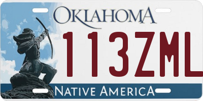 OK license plate 113ZML