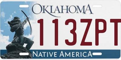 OK license plate 113ZPT