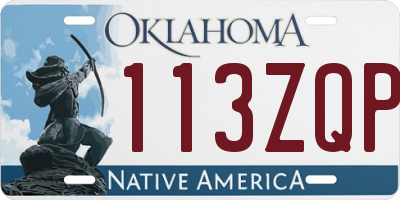 OK license plate 113ZQP