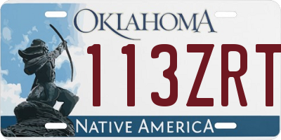 OK license plate 113ZRT