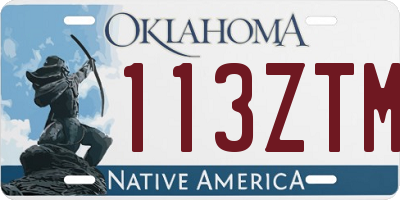 OK license plate 113ZTM