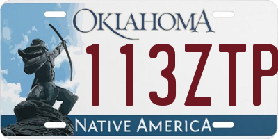 OK license plate 113ZTP