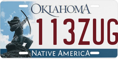 OK license plate 113ZUG