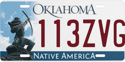 OK license plate 113ZVG