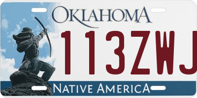 OK license plate 113ZWJ