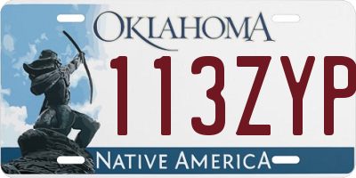 OK license plate 113ZYP