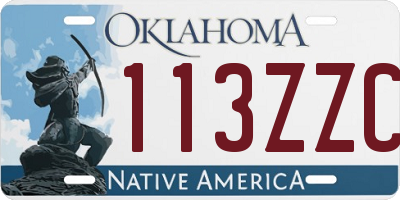 OK license plate 113ZZC