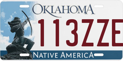 OK license plate 113ZZE