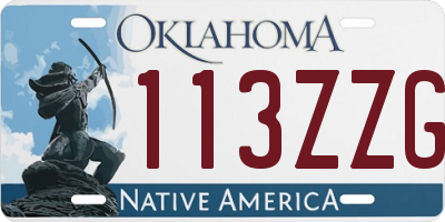 OK license plate 113ZZG