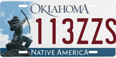 OK license plate 113ZZS