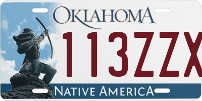 OK license plate 113ZZX