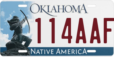 OK license plate 114AAF