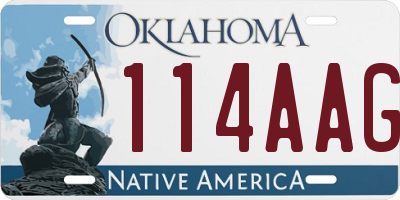 OK license plate 114AAG