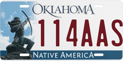 OK license plate 114AAS