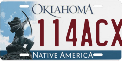 OK license plate 114ACX