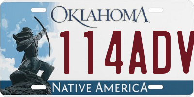 OK license plate 114ADV