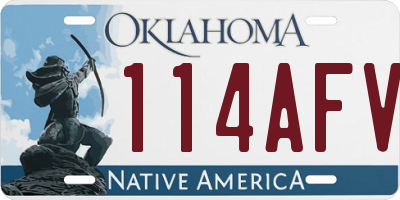 OK license plate 114AFV