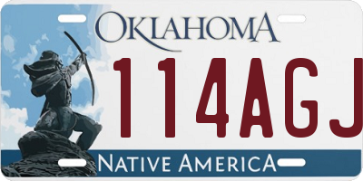 OK license plate 114AGJ