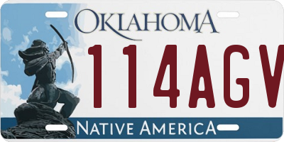 OK license plate 114AGV