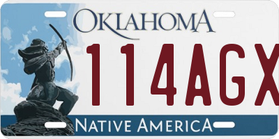 OK license plate 114AGX