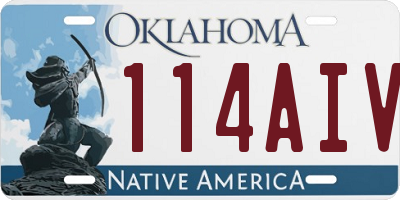 OK license plate 114AIV