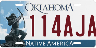 OK license plate 114AJA