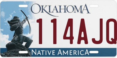 OK license plate 114AJQ